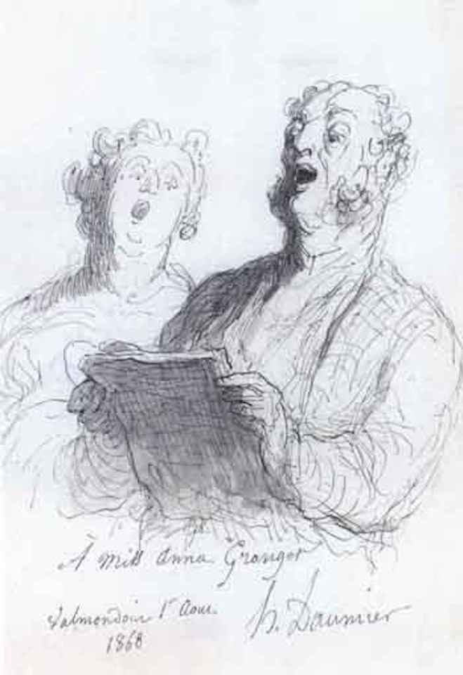 Deux chanteurs by Honoré Daumier