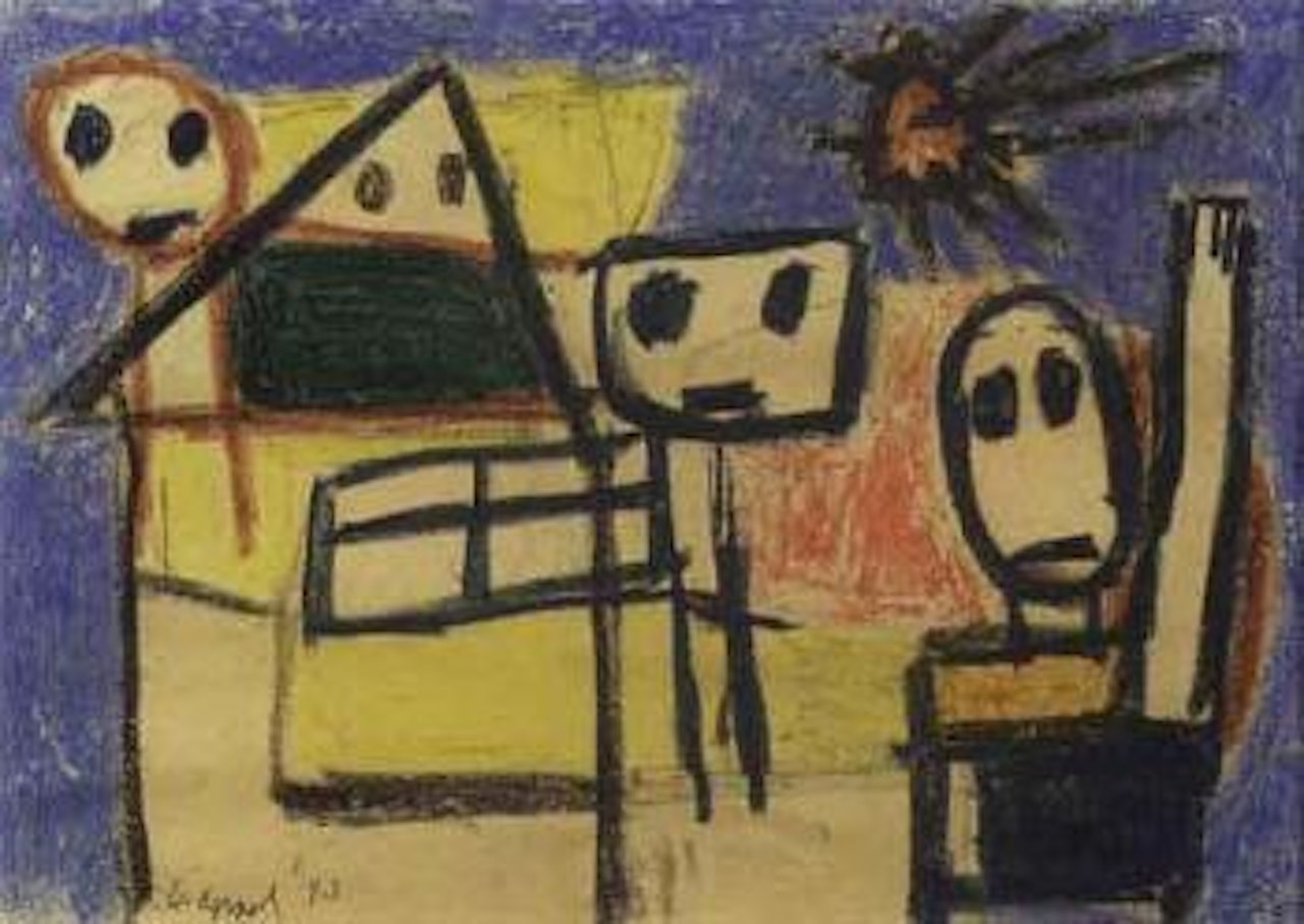 Les deux enfants by Karel Appel