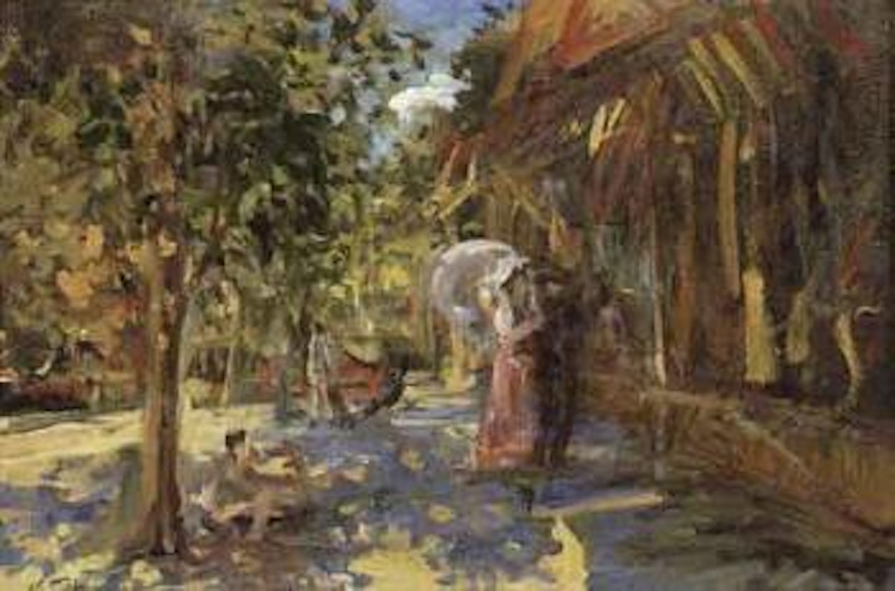 Promenade in the sun by Konstantin Alekseevich Korovin