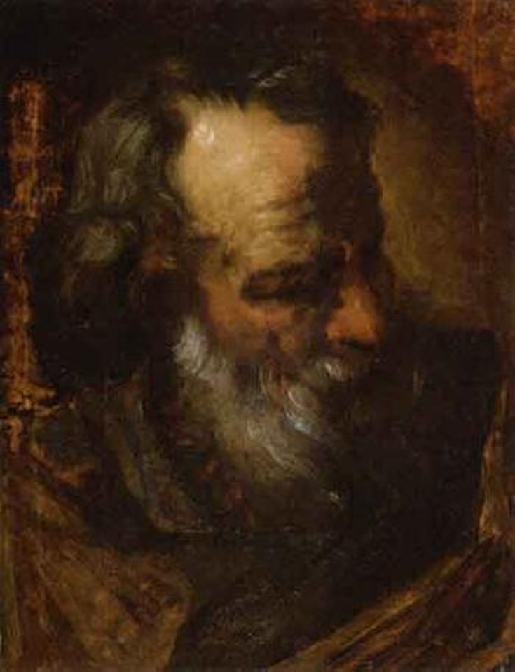 Study of head of apostle by Ubaldo Gandolfi
