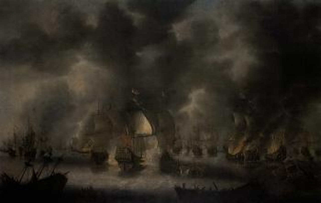 The battle of Scheveningen, 10 August 1653 by Jan Abrahamsz. Beerstraten