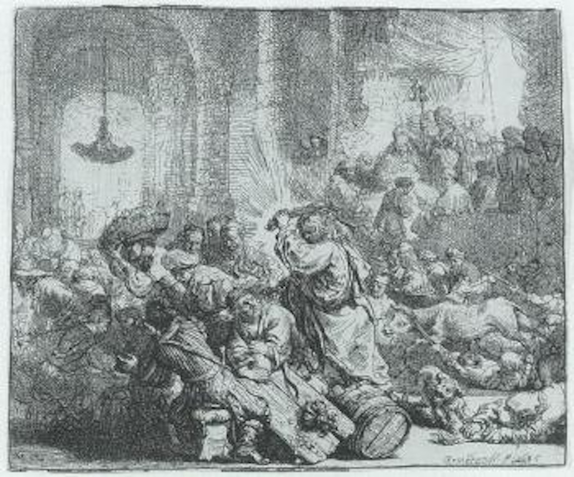 Christ in the Temple by Attributed to Rembrandt Harmensz van Rijn