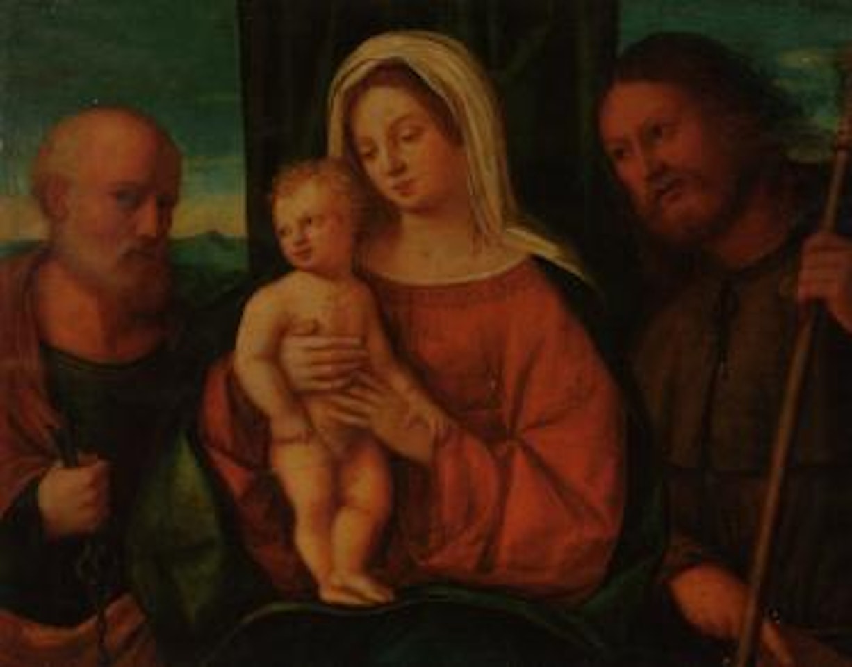 Madonna and Child with Saints Peter and Roch by Giovanni Bellini