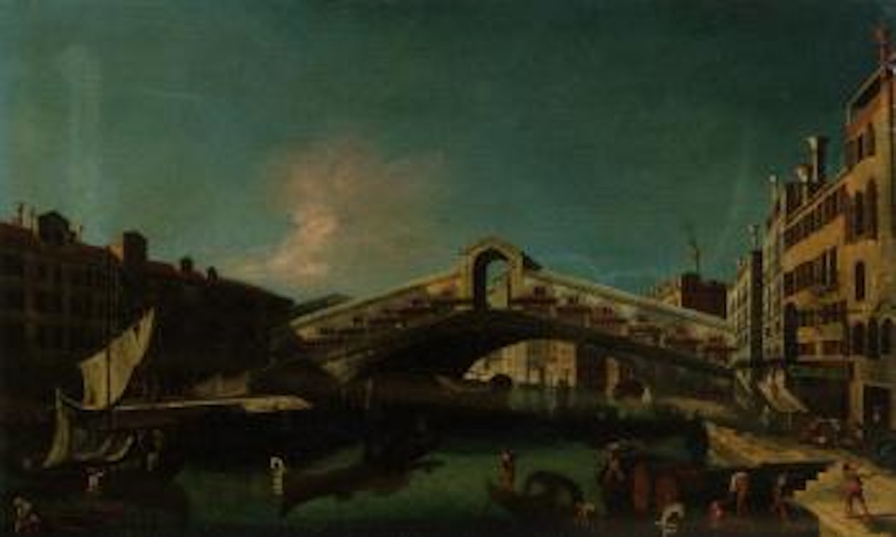 Rialto Bridge, Venice by Venetian School