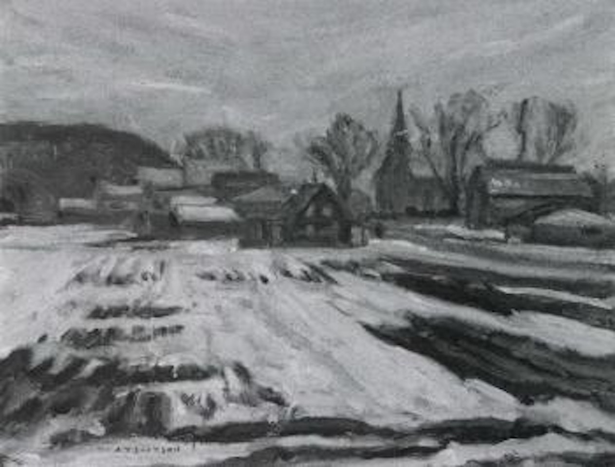 View of St Sixte, Quebec by Alexander Young Jackson