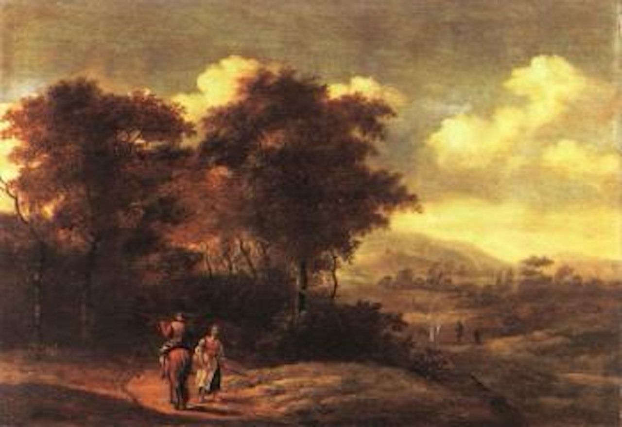 Extensive hilly landscape by Dutch School