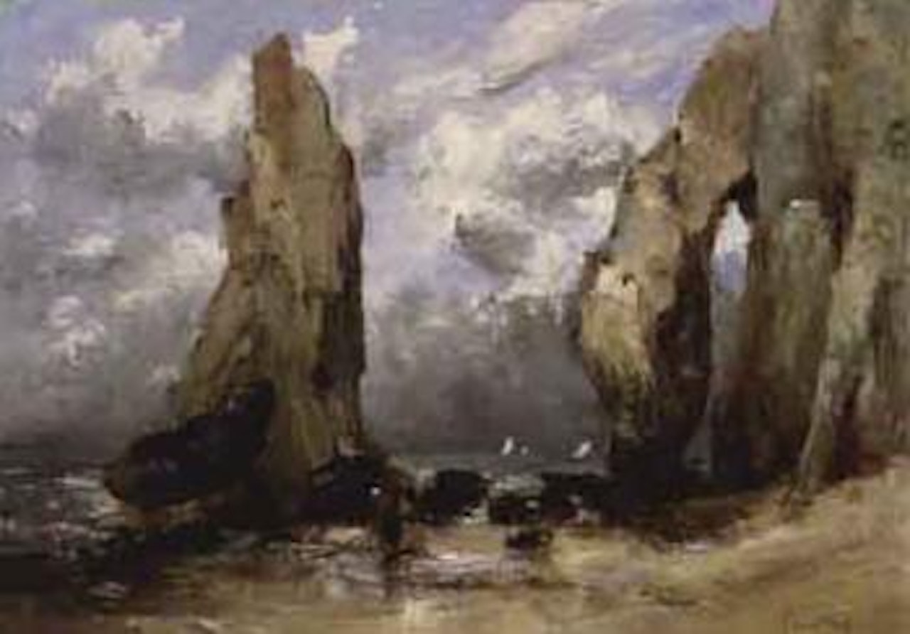 Etretat, Pointe D'Aiguille by Paul Désiré Trouillebert