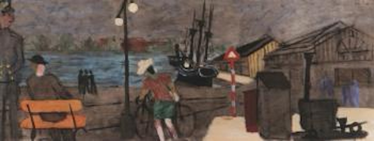 By the harbour by Ragnar Sandberg