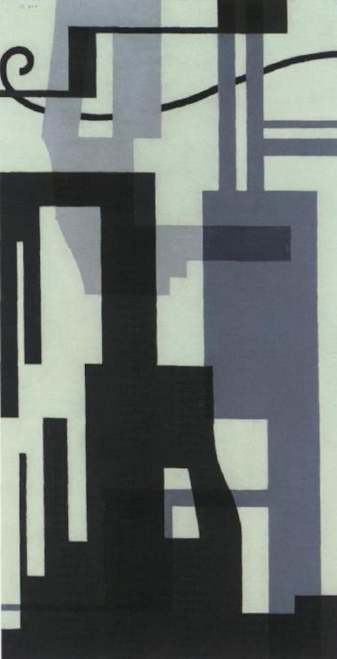 Fugue in blue - project for wall painting for music room by Otto Carlsund