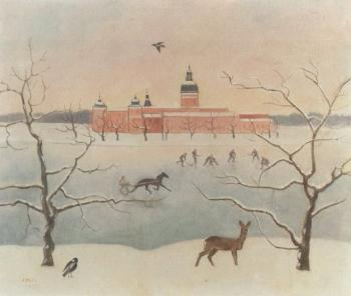 Gripsholm Palace, winter by Einar Jolin