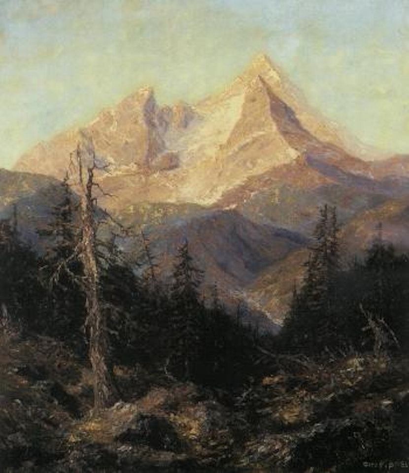 Watzmann in morning light by Otto Pippel