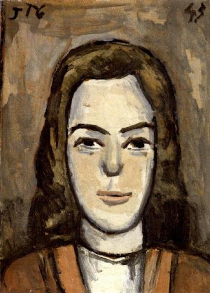 Retrato imaginario - portrait of woman by Joaquín Torres-García