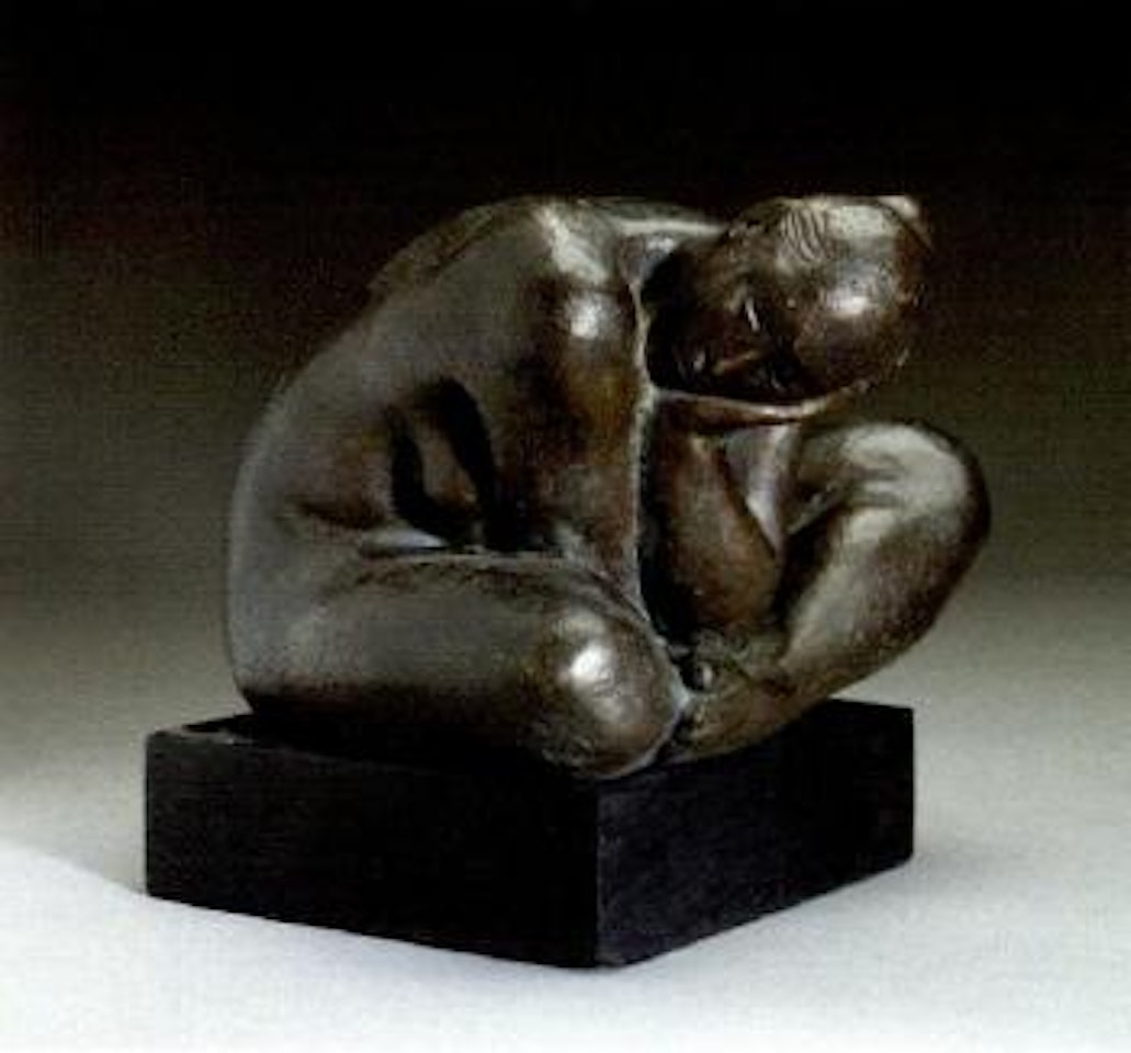 Woman with head on hand by Francisco Zuñiga