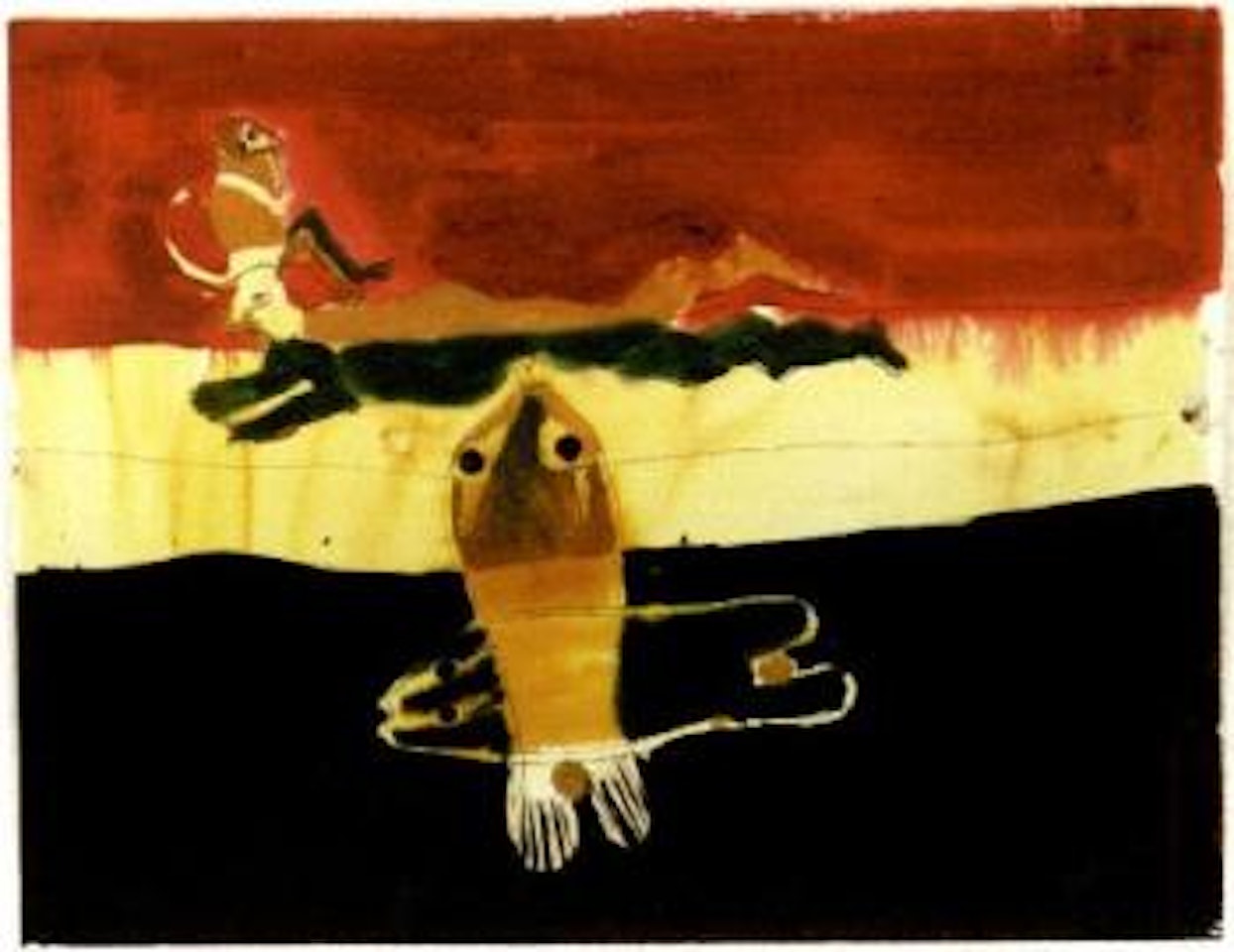 Untitled - fish and swimmer by Francisco Toledo