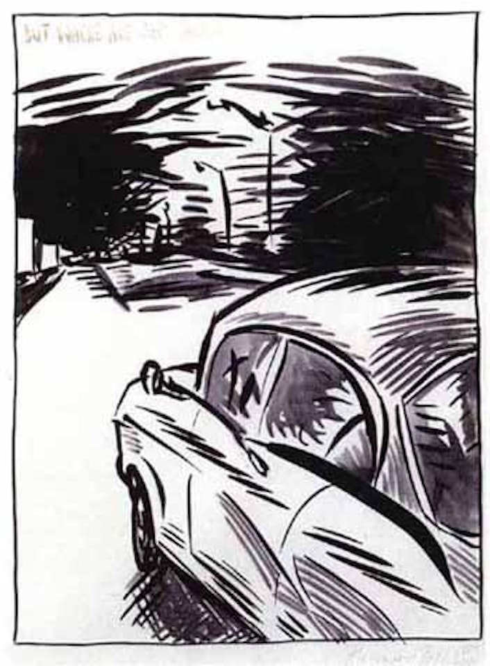 But where are they taking it. I learned how to die in a book. Why don't they look elsewhere by Raymond Pettibon