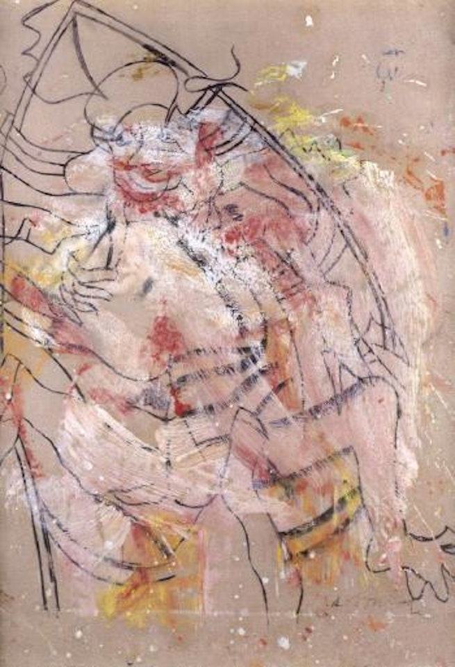 Woman in a rowboat with bonnet by Willem de Kooning
