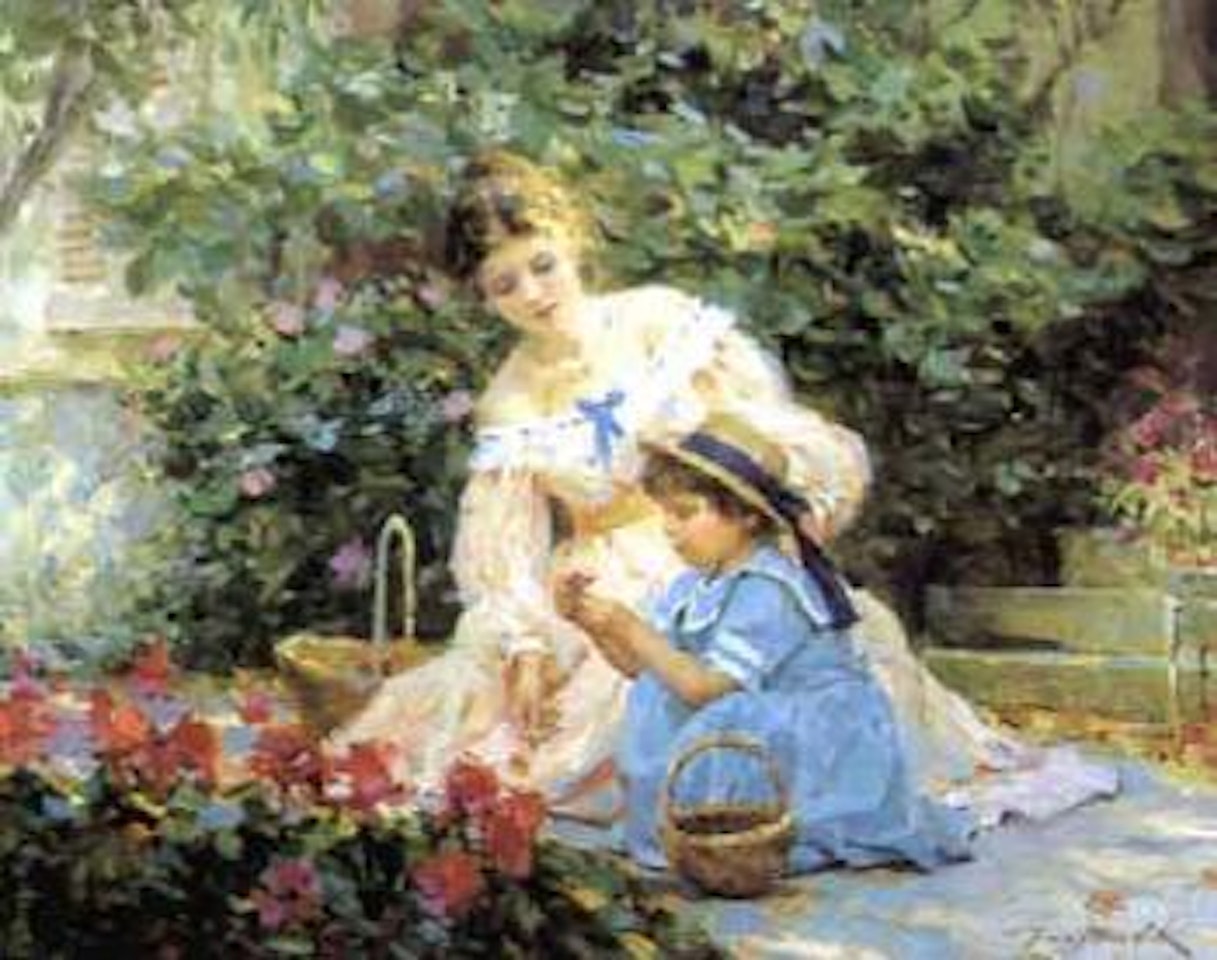 Picking flowers by Constantin Razoumov