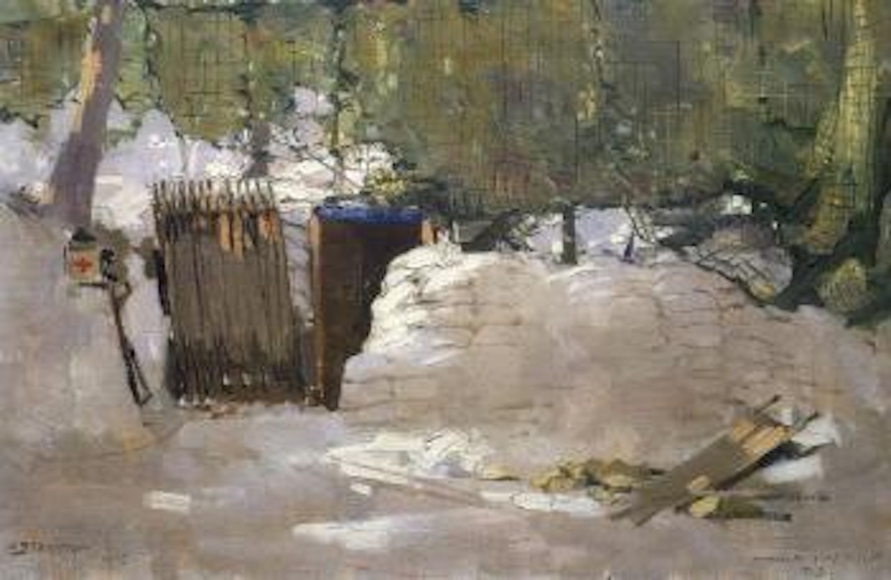 Advanced dressing station, Smith's Farm, Corbie by Arthur Ernest Streeton