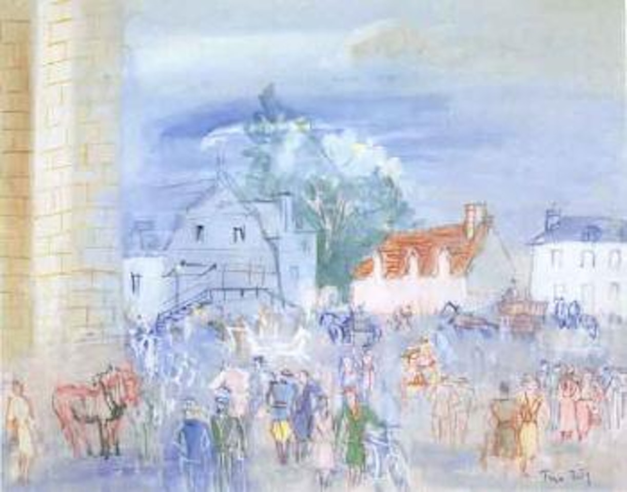 Scene villageoise by Jean Dufy
