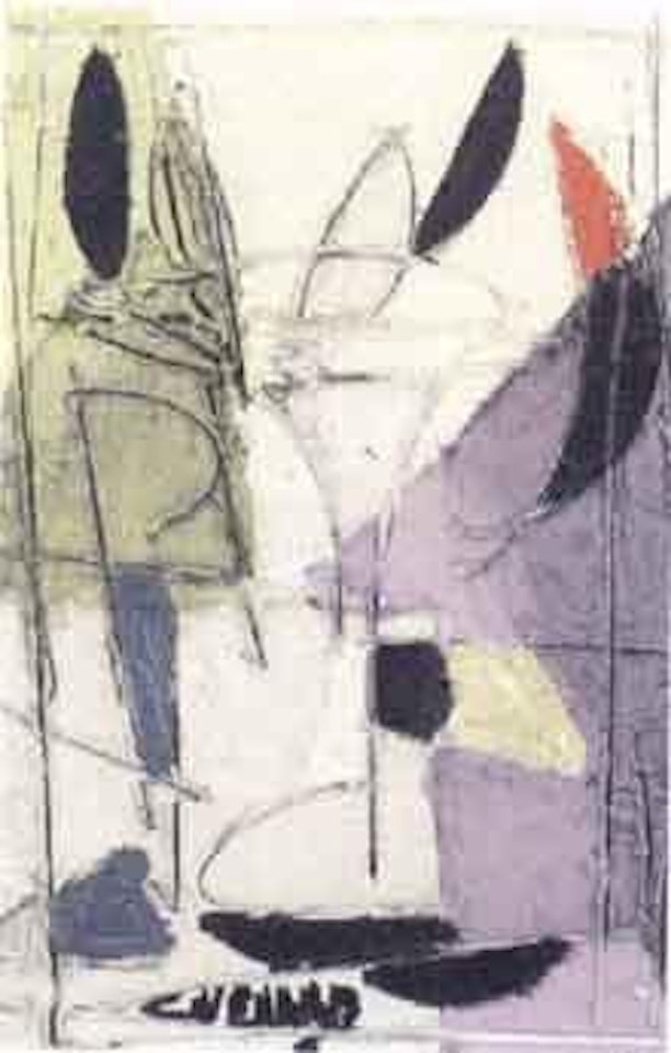Composition mauve et vert. Composition jaune et bleu by Claude Venard