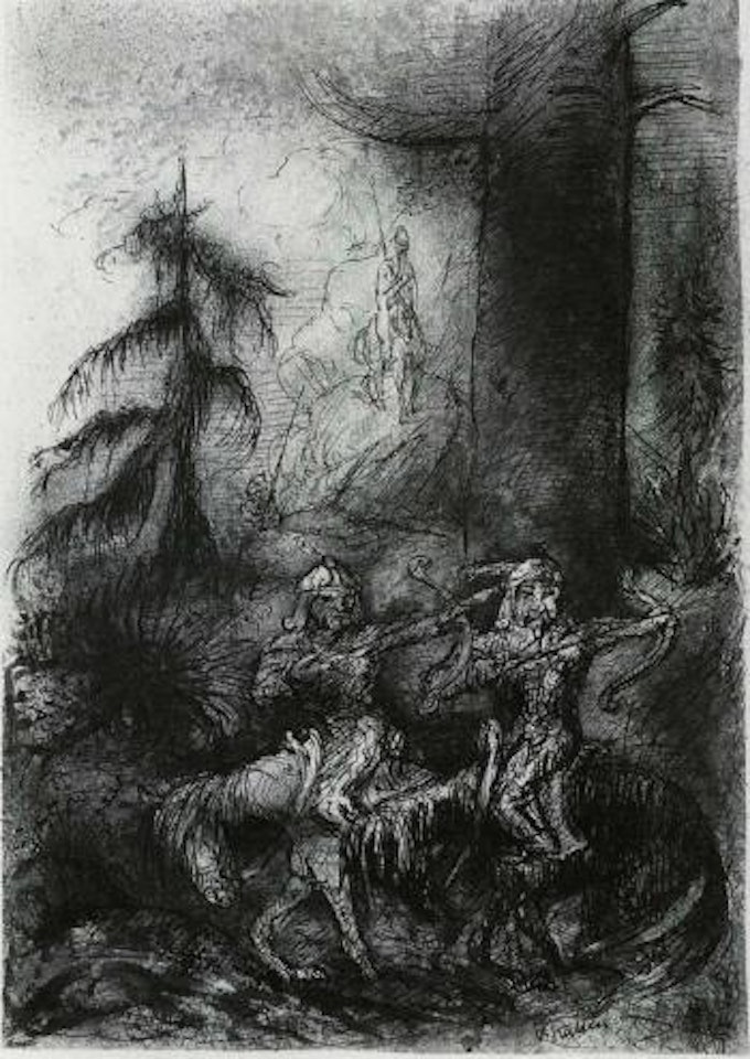 Tartar ambush by Alfred Kubin