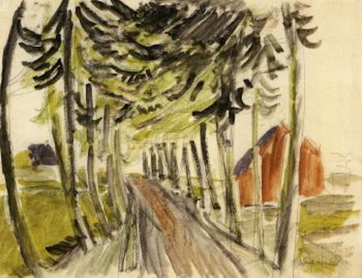Allee in Osterholz by Erich Heckel
