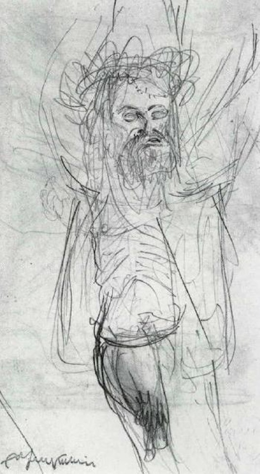 Christ crucified by Alfred Kubin