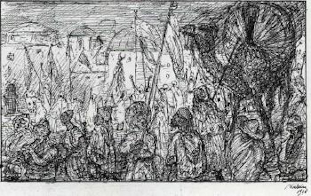 Procession in Morocco by Alfred Kubin