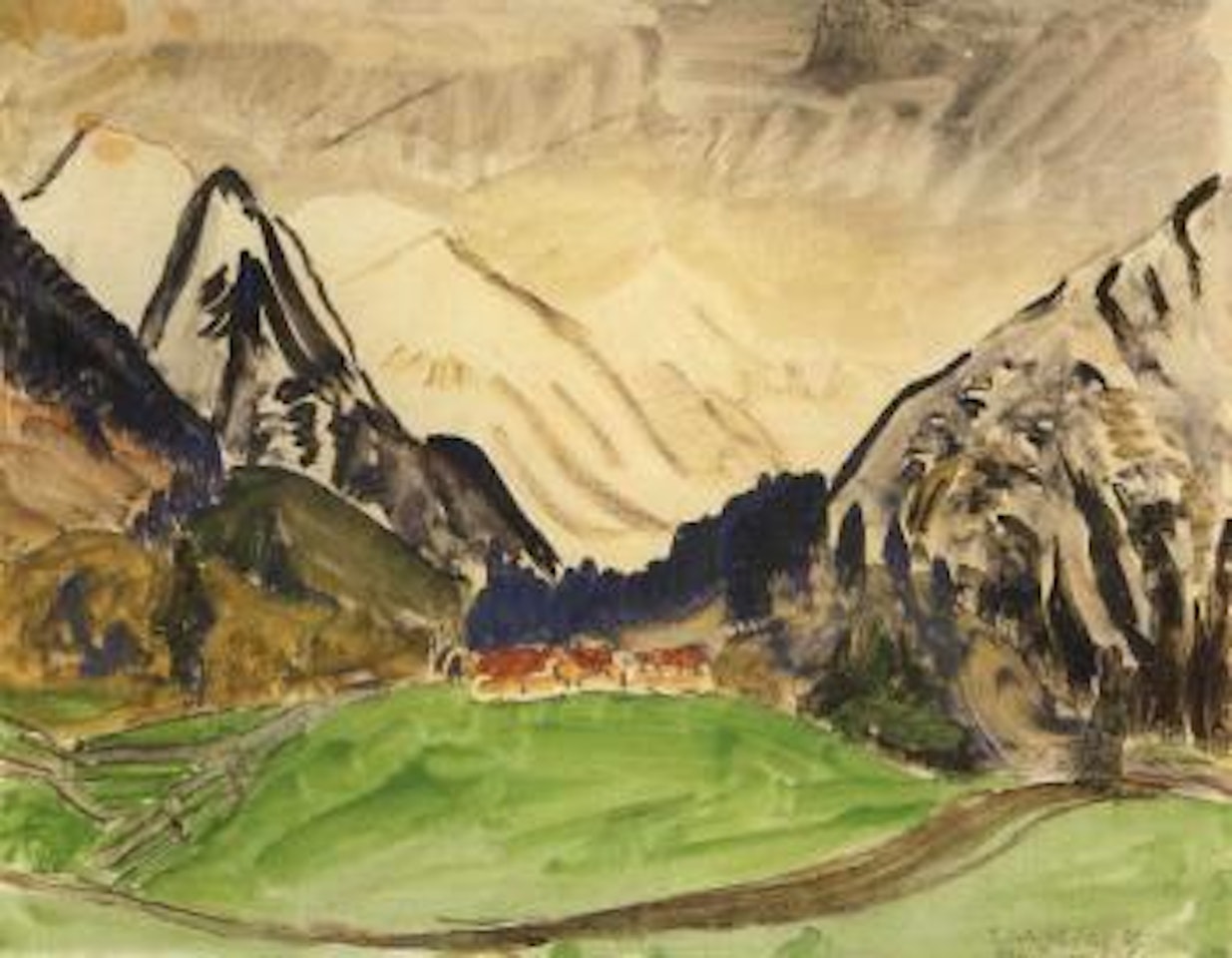 Allgau valley by Erich Heckel