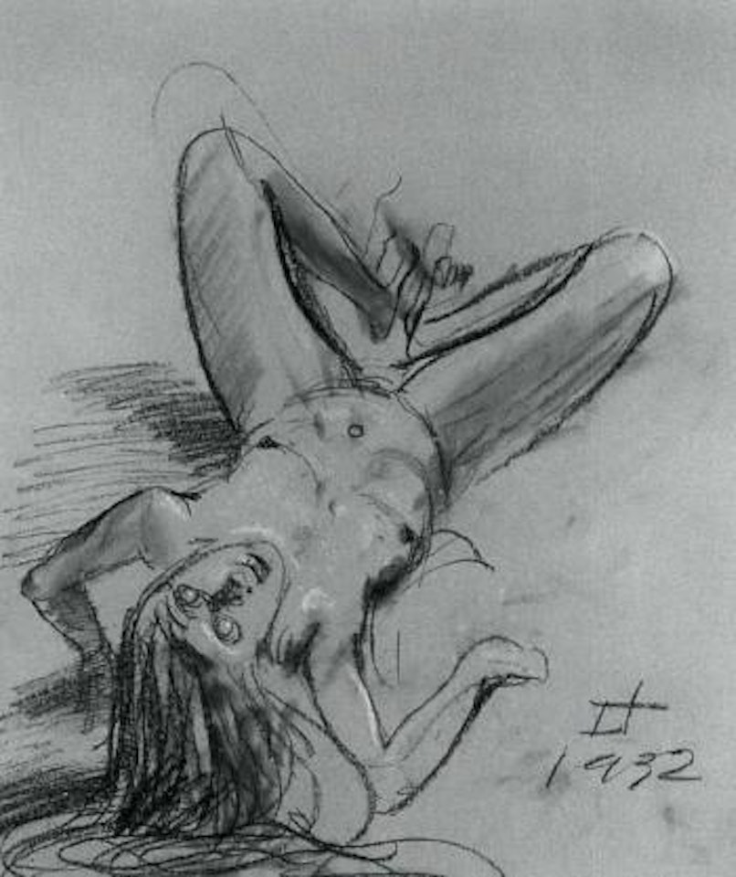 Reclining nude by Otto Dix