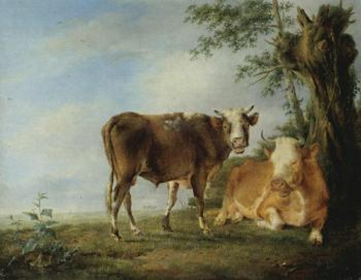 Cows under tree by Eugène Joseph Verboeckhoven