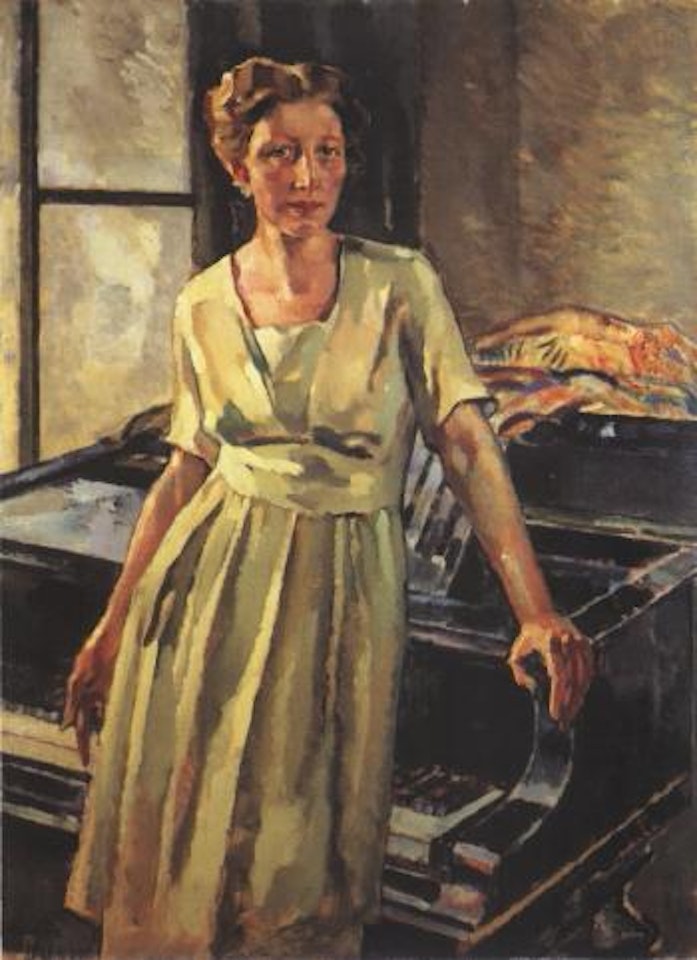 Portrait of singer Eva Bruhn by Leo Putz