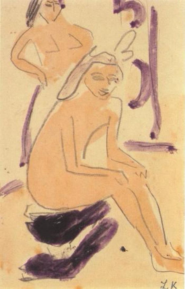 Two female nudes by Ernst Ludwig Kirchner