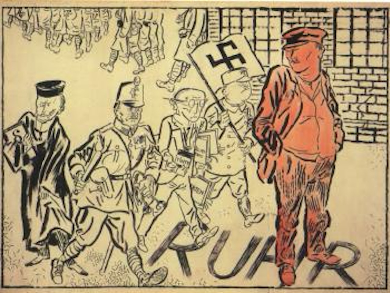 Departure of the repressers - arrival of the liberators by George Grosz