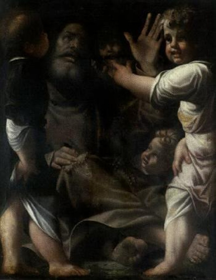 Saint Francis among young boys by Italian School