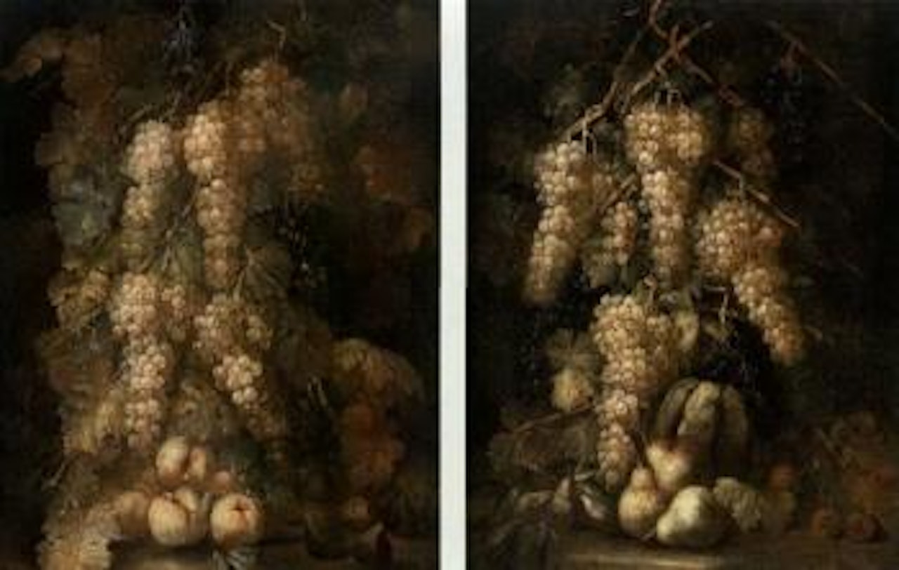 Still lives with grapes by Flemish School