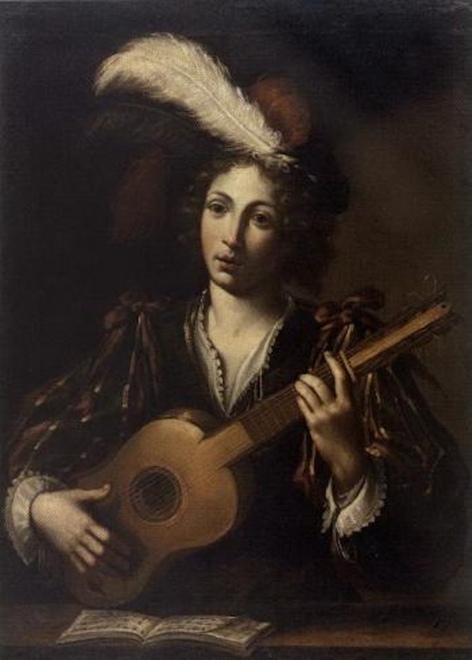 The musician by French School