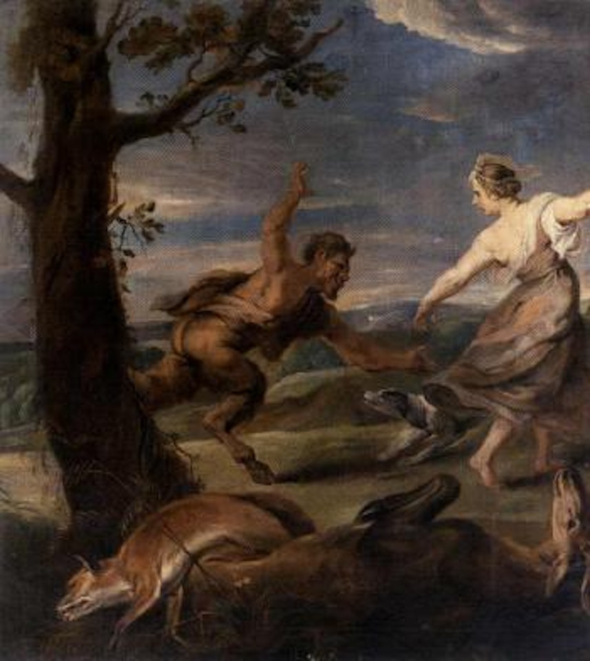 After the hunt - Diana being surprised by satyr by Peter Paul Rubens