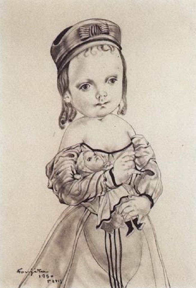 Fillette a la poupee by Leonard Tsuguharu Foujita