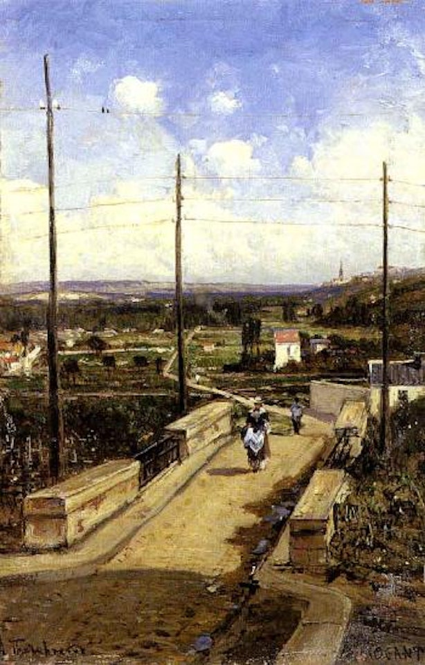 Promenade sur le pont by Antonio Fontanesi