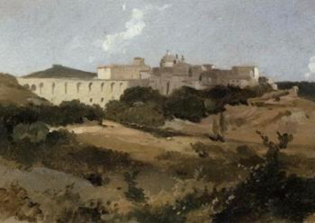 Ariccia with viaduct by Oswald Achenbach
