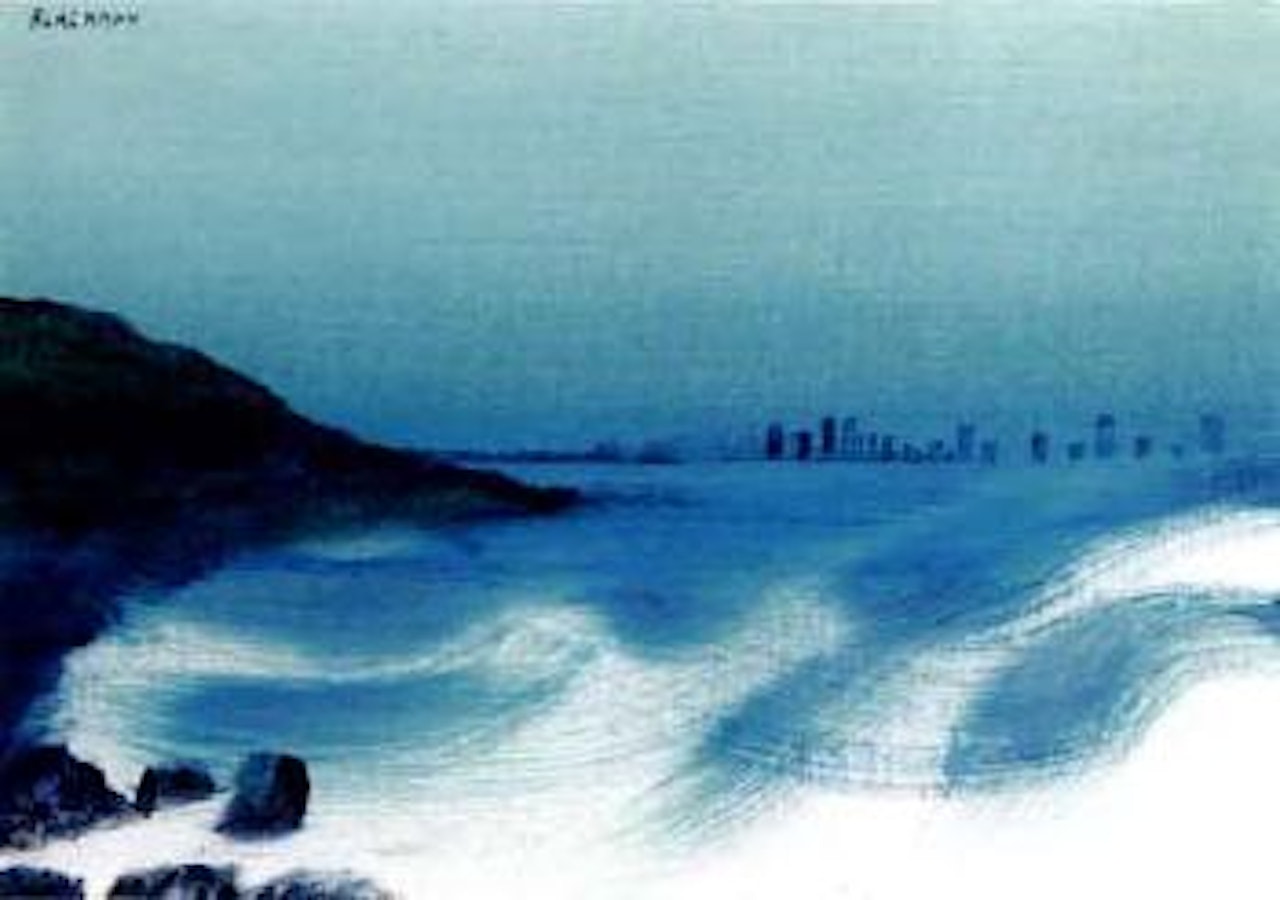 Night ocean, surfer's Paradise by Charles Blackman