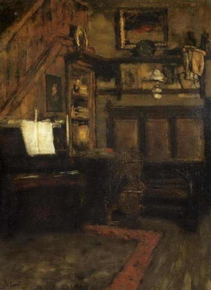 Leibl's studio by Carl Schuch