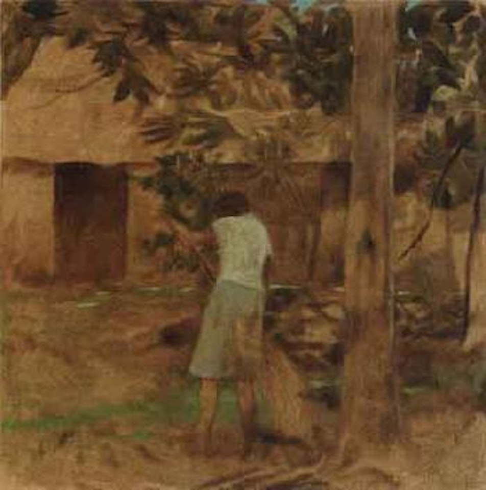 Island woman sweeping by Ray Austin Crooke