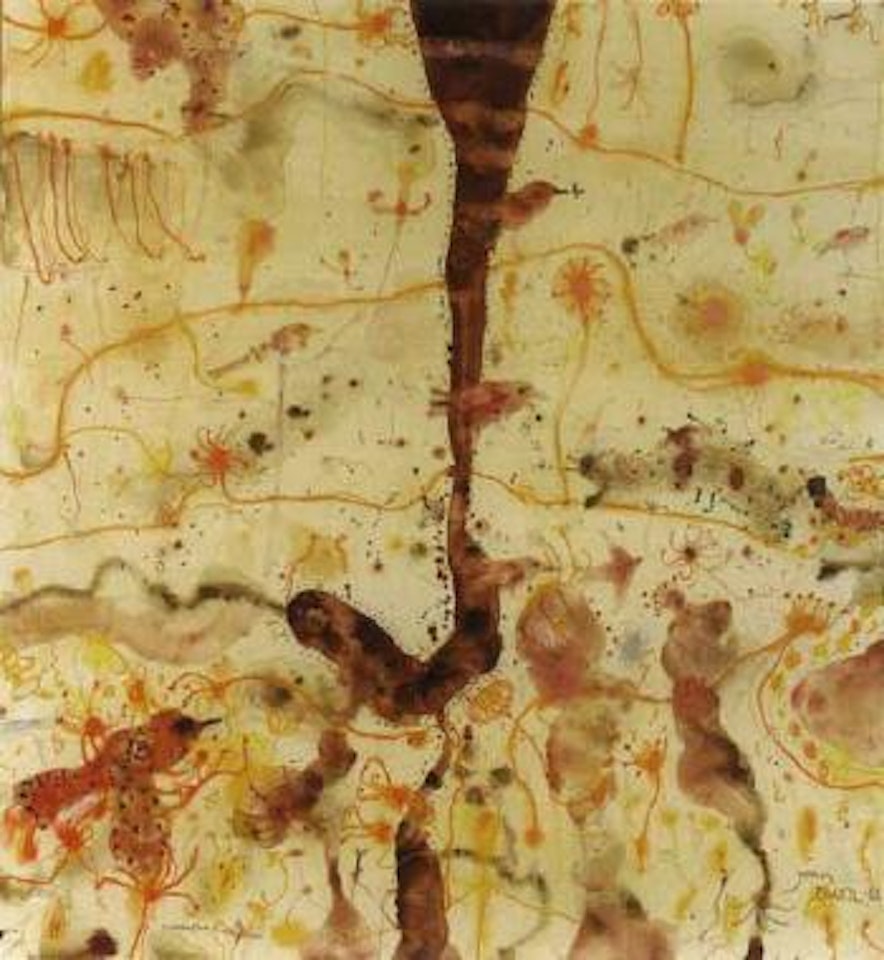 Migrating birds and wildflowers by John Olsen