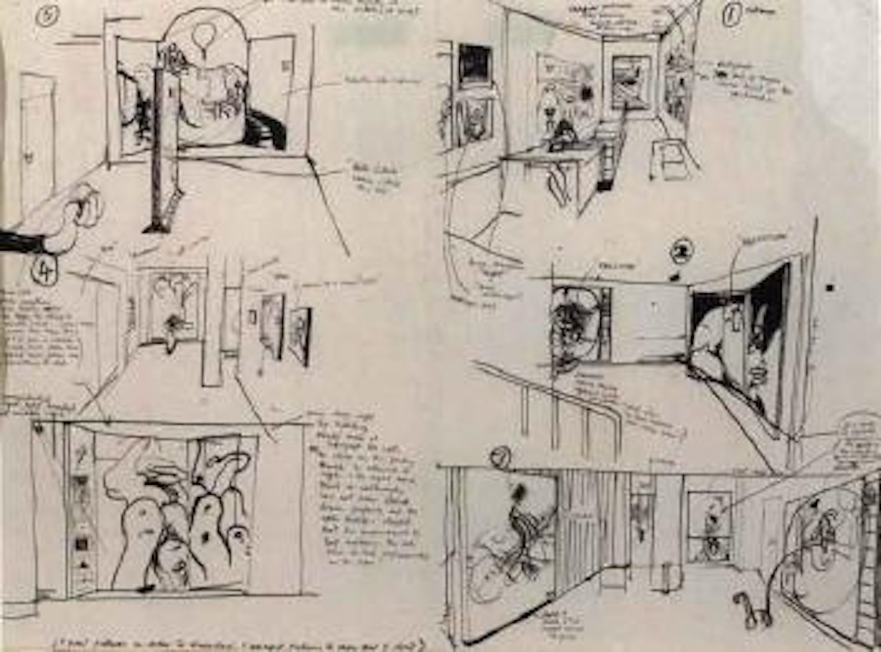 Matisse discovers his armchair in Tangier. Installation sketches by Brett Whiteley