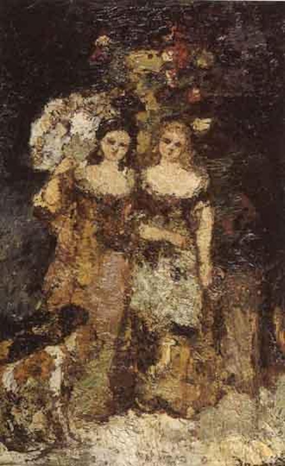 Scene de parc by Adolphe Monticelli