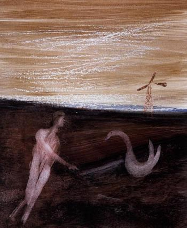 Leda and the swan by Sidney Nolan