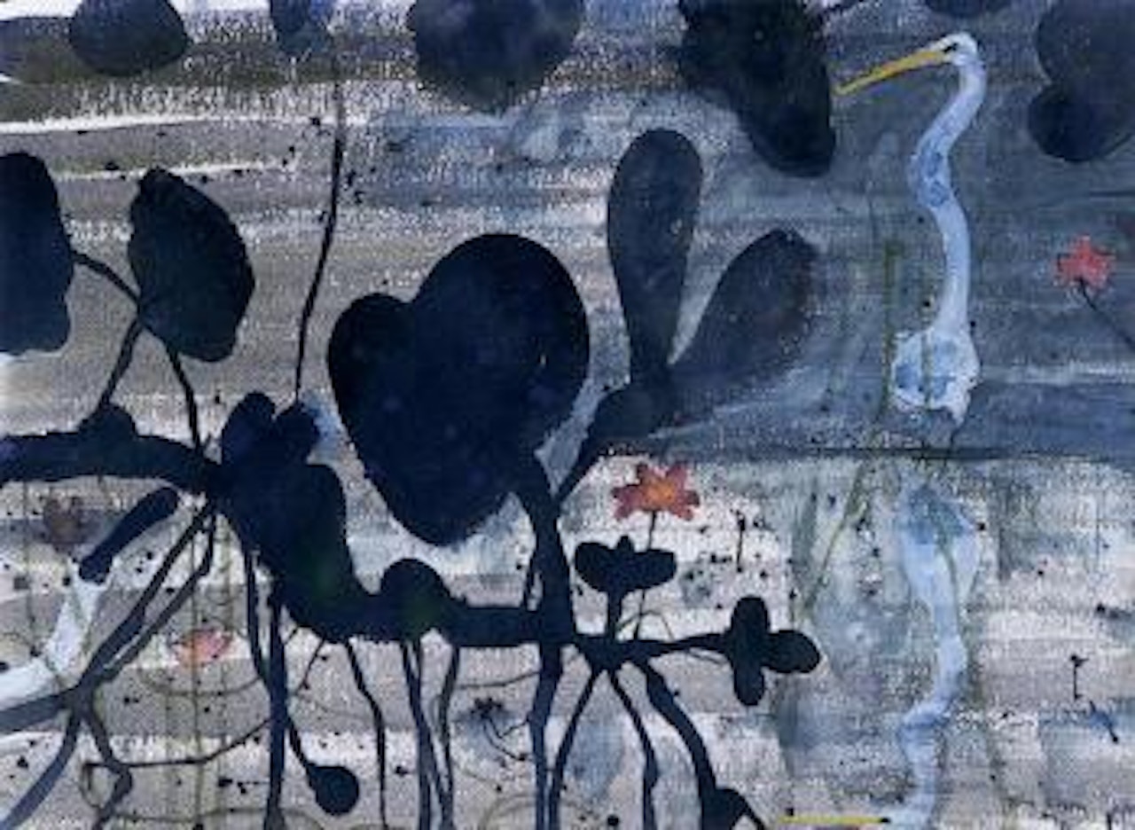 Spoonbill and Egret by John Olsen