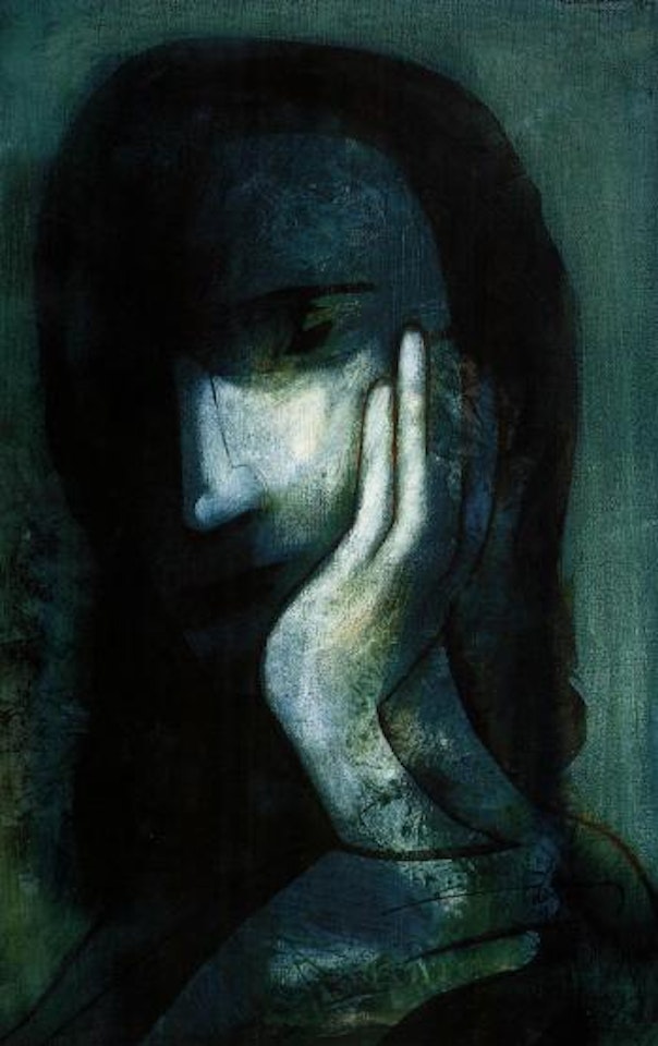 Pensive figure by Charles Blackman